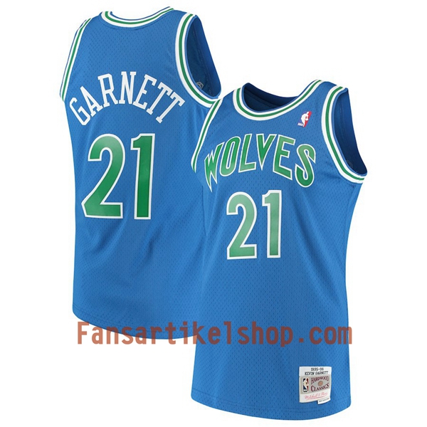 NBA Minnesota Timberwolves Trikot Kevin Garnett 21 Hardwood Classics Blau Swingman - Herren NBA Minnesota Timberwolves Trikot Kevin Garnett 21 Hardwood Classics Blau Swingman - Herren
